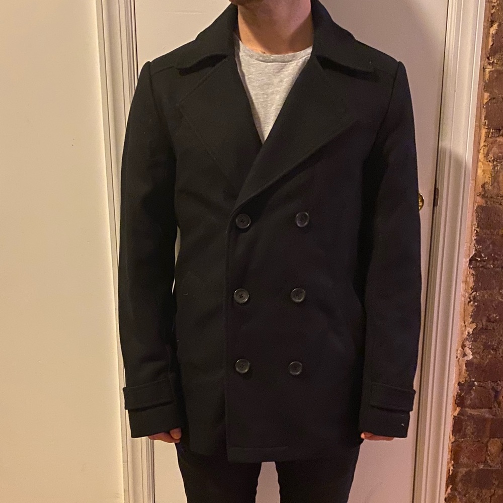 Calvin Klein black pea coak